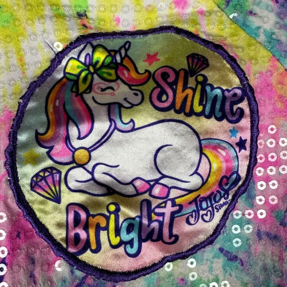 Nickelodeon Unicorn Shine Bright Jacket For Girls - Size M (7/8) Sequin Design